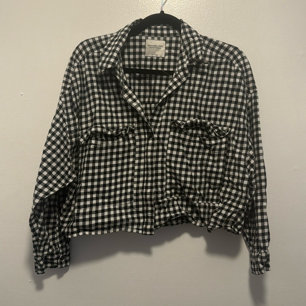 Abercrombie & Fitch Buffalo Plaid Crop Top Flannel